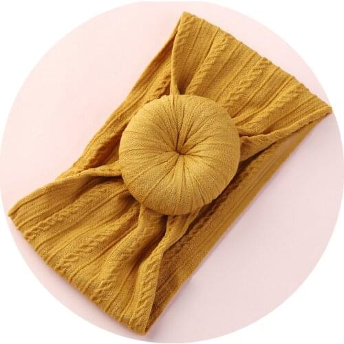 Soft Cable Knit Donut Nylon Headbands Wide Stretch Headwrap For Girls Elastic Hair bands For Hair Baby Girl Hair Accessories
