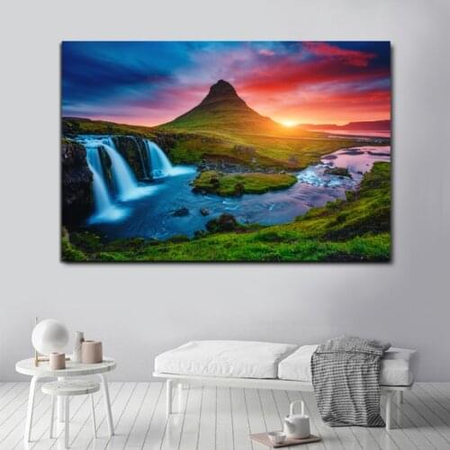 Mountain Clouds Scandinavian Landscape Forest Posters and Prints Wall Art Pictures For Living Room Decor Canvas Painting Cuadros