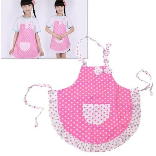New Product Promotion Cute Children Apron Princess Polka Dot Apron Girl Painting Cooking Apron