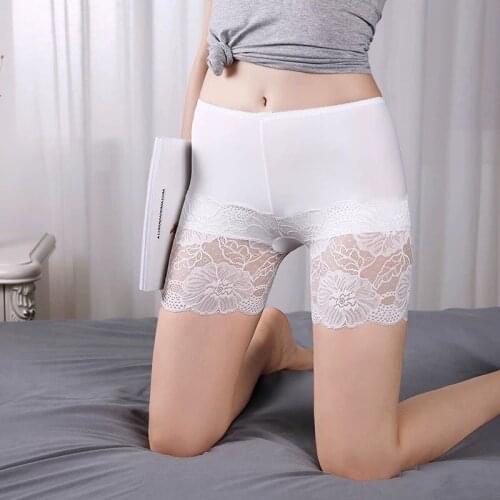 Sexy Lace Safety Short Pants Anti Chafing thigh bands two in one high waist Elastic under skirt shorts Ice Fabrice seamless