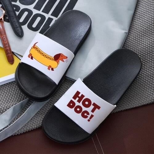 Summer Women Slippers Cartoon Dog Beach Slide Comfortable fashion Flip Flops Thick Sole Girls Flat Shoes Zapatillas Mujer