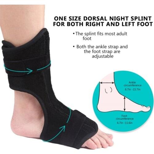 Sports Adjustable Ankle Support Foot Orthosis Plantar Fasciitis Dorsal Splint Brace Stabilizer Pain Relief Bone Care Support New