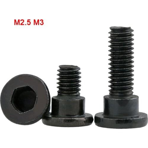Grade 12.9 Standard Parts Black Hex Socket Head Shoulder Screw Hexagon Small Plug Model Positioning Bolt Step Plate Screw M2.5M3