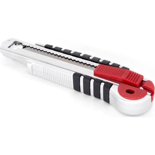 Heavy Duty Knife SK5 Blades 18mm Alloy Steel Wallpaper Knife Utility Knife with Screw Lock 5 Blades Storage Household Industrial