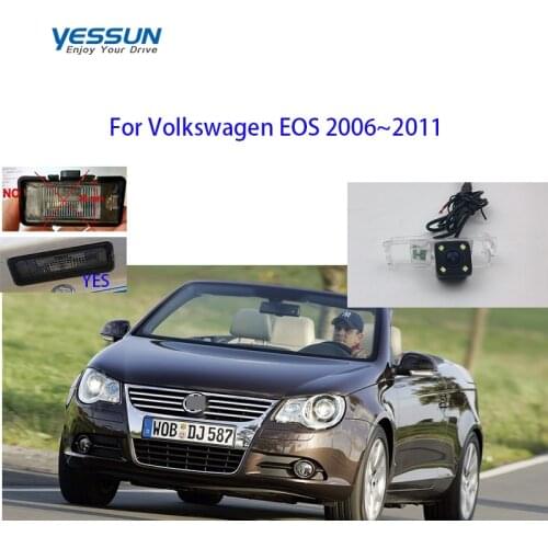 Yessun CCD Rear View Camera For Volkswagen EOS 2006~2011Parking Reverse Backup 4 LED CAMERA Car license plate
