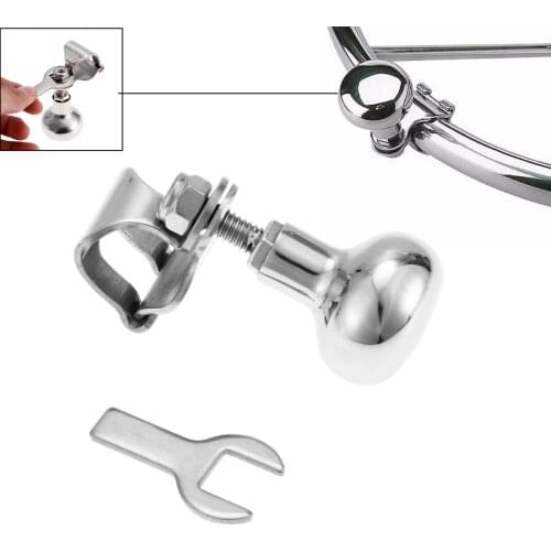1pc Marine Boats Stainless Steel Steering Wheel Spinner Power Handle Ball Grip Knob Maneuvering Turning Helper Hand Control Knob