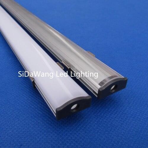 10pc(20m)/pack;2m per piece led aluminum profile channel for 5050 led strips QC1806B-2m with Milky or Transparent Cover