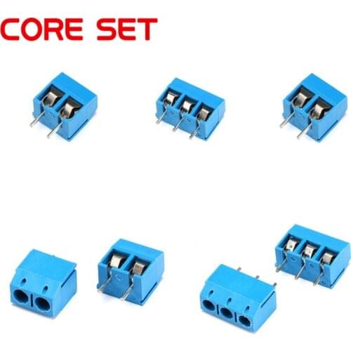 10Pcs/lot KF301-5.0-2P KF301-3P Pitch 5.0mm Straight Pin 2P 3P Pin PCB Screw Terminal Block Connector