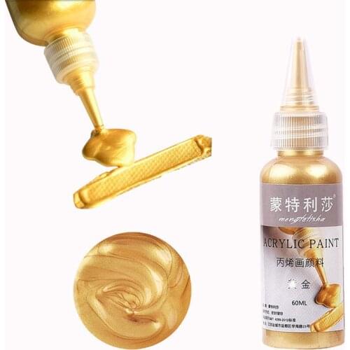 60ml Acrylic Paint Metallic Resin Pigments Gold Silver Copper For Epoxy Resin Jewelry Making Colorant DIY Epoxy Color Pigment