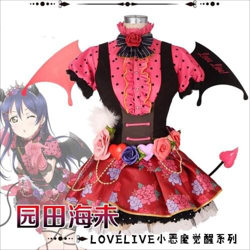 Anime Lovelive Cosplay Costume Sonoda Umi Little Devil Costume Halloween Party Dress H