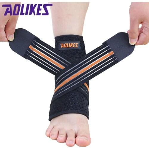 AOLIKES 1 Pcs Ankle Support Brace With Elastic Bandage Pressurized For The tobilleras deportivas Sport Injury Foot Protector