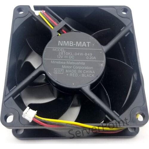 Free shipping Original 2810KL-04W-B49 E08 12V 0.20A 7cm 7025 3 wire projector fan