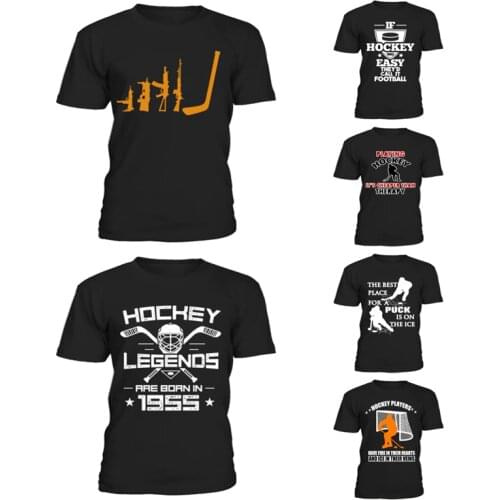 COLDOUTDOOR 100% Cotton O-Neck Hockey T-Shirts High quality free shipping Vintage Short-Sleeve Mens Women Kids Children