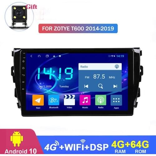 For Zotye T600 2014 2015 2016 2017 2018 2019 Android 10 Car Stereo Multimedia Player 8-core GPS Navigation System 4G RAM 64G ROM