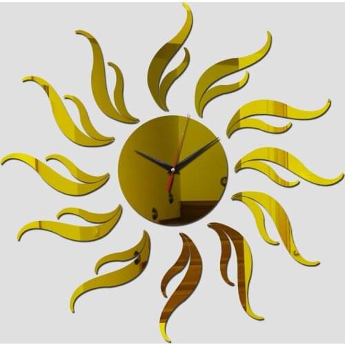 2019 Hot wall clock diy home mirror watch clocks living 3d love gift brief room quartz multi-piece set acrylic