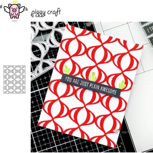 Piggy Craft metal cutting dies cut die mold Oval garland frame Scrapbook paper craft knife mould blade punch stencils dies