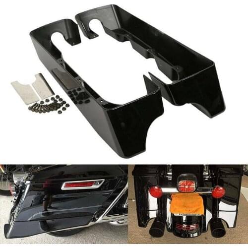 Motorcycle 4" Hard Stretched Saddle Bag Extensions For Harley Touring Road King Street Glide Electra Glid 1994-2013 2014-2020