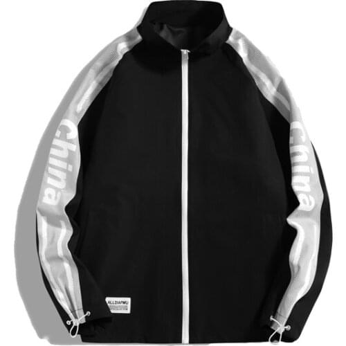 2021 New Mens Autumn Winter Jacket Coat Fashion Letter Printing Outdoor Jackets Male Casual Patchwork Street Trendy Men Coats