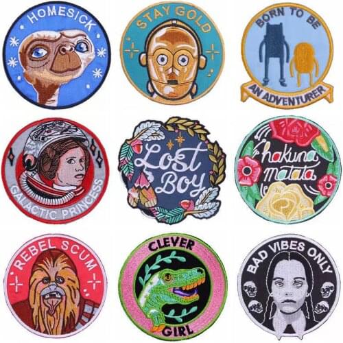 Cartoon Animal Embroidery Patches For Clothing DIY Thermo Adhesive Patch Exquisite Flowers Patches Iron-On Transfers For Clothes