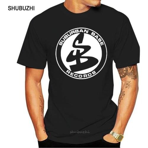 New Suburban Base Records Music Logo MenS Black Size S-3Xl Usa Size T-Shirt En1 Loose Size Top Funny Tee Shirt
