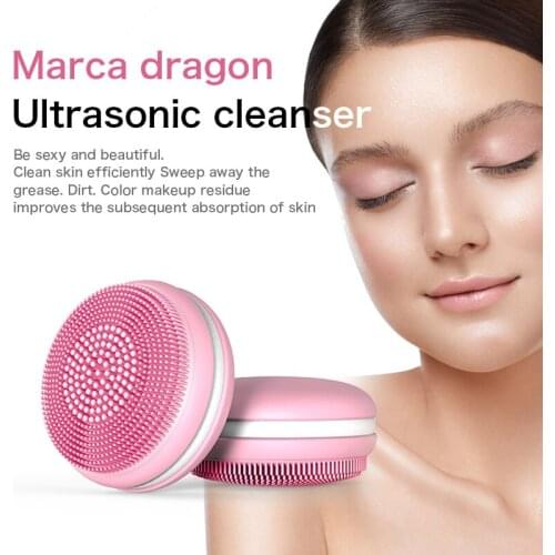 New Silica Gel Face Washing Instrument Multicolor Electric Cleaning Machine Mini Ultrasound Face Cleaning Clean Maintenance