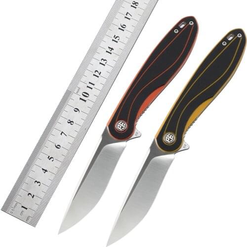 Original Petrified fish PF858 G10 handle D2 steel folding knife outdoor camping hunting Multifunction EDC tool Survival knives