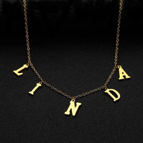 Amxiu Personalized 925 Sterling Silver Necklace Custom English Letters Arabic Numerals Necklace for Women Men Gift Accessories