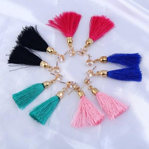 PAGlisten 2017 New Fashion Bohe Handmade Color Tassel Bride Earring