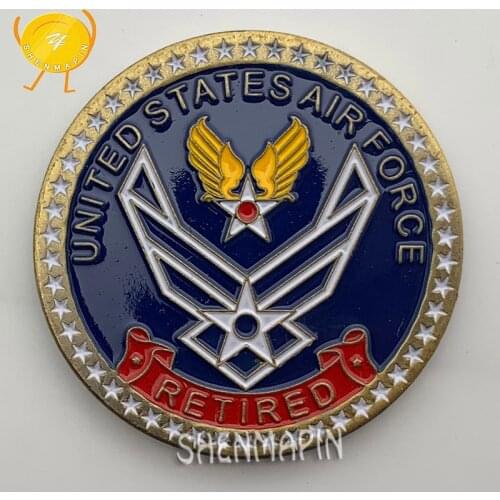 United States Air Force Commemorative Coin Retired Air Force Warrior Honor Coins Collectibles Integrity Service Excellence Medal