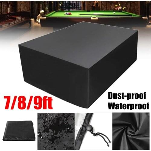 Dustproof Waterproof 7/8/9 FT Outdoor Full Pool Solid With Drawstring Billiard Table Dust Cover Table Protector 210D Oxford