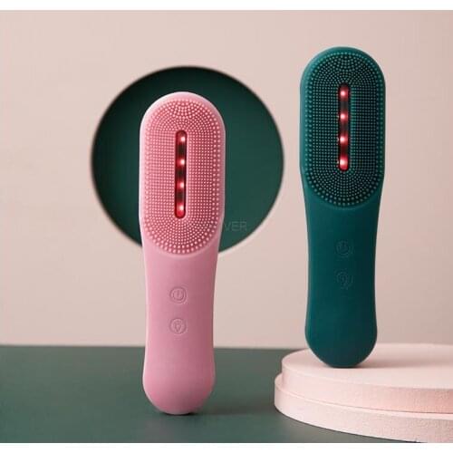 Silicone Electric Facial Cleansing Brush Photon Rejuvenation Facial Cleanser Waterproof Beauty Massager Facial Cleaning Brush