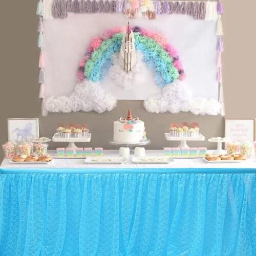 Wedding Tulle Tutu Table Skirt Party Birthday Festive Baby Shower Decor