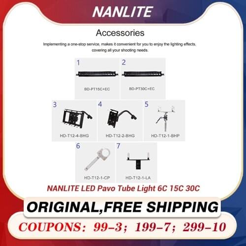 NanGuang NANLITE LED Pavo Tube Light 15C 30C Hith-end Multifunctional RGBW Camera Light Foto Camera Profesional Accessory