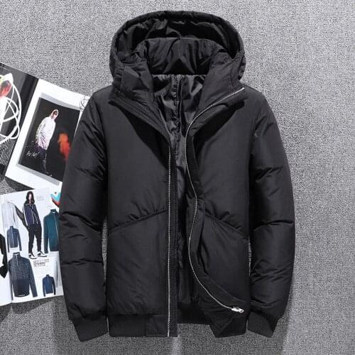 High Quality Mens Winter Jacket Thick Snow Parka Overcoat White Duck Down Jacket Men Windbreaker Down Coat Black Grey