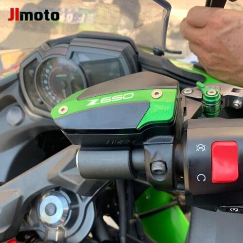 High Quality New Motorcycle CNC Accessories Front Fluid Cover Cylinder Reservoir Brake Cap For KAWASAKI Z650 Z 650 2017-2020