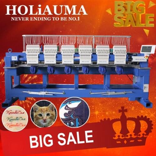 Feiya type industrial embroidery 400*450mm high speed 6 head embroidery machine cap/tshirt/flat computerized embroidery machine