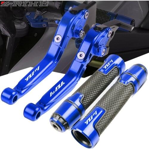 YZFR1 LOGO CNC Motorcycle Brake Clutch Levers Handlebar Grip Handle Hand Grips For YAMAHA YZF R1 YZF-R1 1999 2000 2001 2002 2003