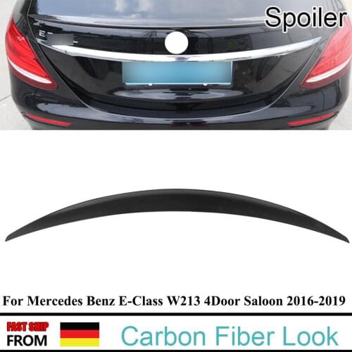 MagicKit FOR MERCEDES-BENZ W213 AMG STYLE REAR TRUNK BOOT LIP SPOILER CARBON FIBER LOOK
