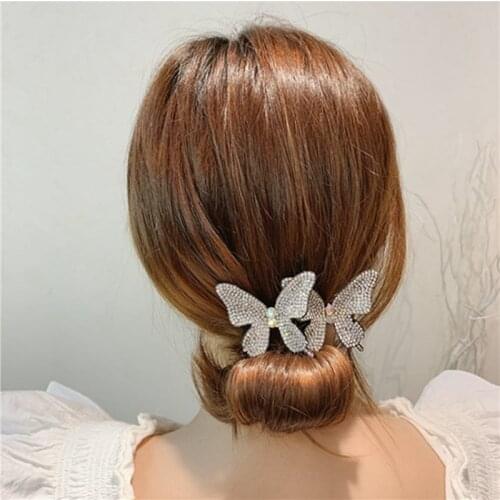 Fashion Hair Butterfly Accessories for Girl Women Hair French Braid Clip Magic Styling Stick Diy Bun Maker Tool Hair Bun Maker