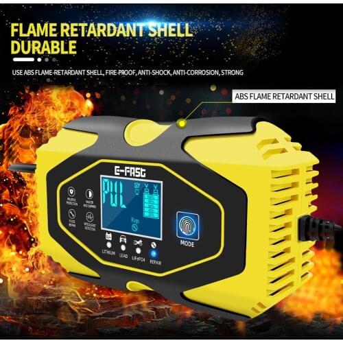 Car Battery Charger 12V/6A - 24V/3A Lead-acid Battery Lithium Battery Charger & Maintainer Car Battery Charging Units