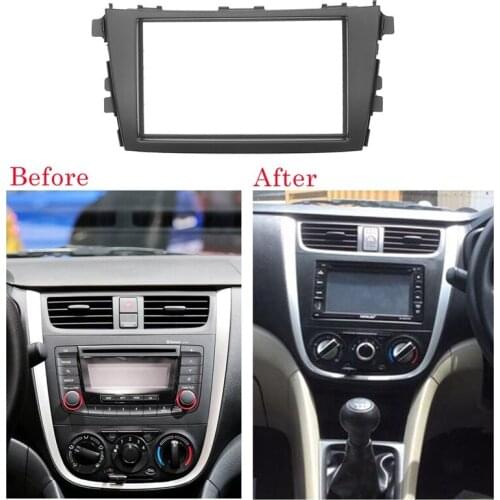 2 Din Car Radio Fascia for Suzuki Celerio 2014+ DVD Stereo Frame Plate Adapter Mounting Dash Installation Bezel Trim Kit