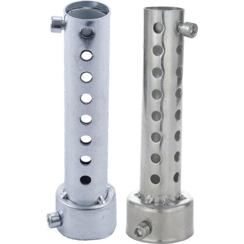 2x Silver Motorcycle Exhaust Can Muffler Insert Baffle DB Killer Silencer 42mm X 140mm & 35mm X 140mm