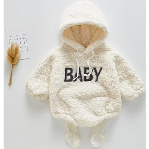 2020 Winter Cute Baby Alphabet Baby Romper New Hooded Creeper Jumpsuit Boy Girl Infantil 0-24 Months Overalls Clothes Baby