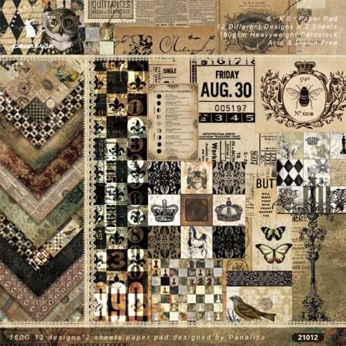 24Pcs/Lot Gear Sleeve Retro Material Papers DIY Scrapbooking Album Diary Gift Decorative Paper Scrapbooking Paper