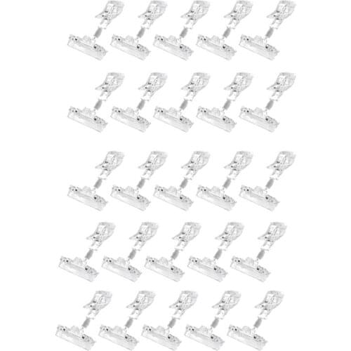 25 Pack Plastic Merchandise Sign Clip Rotatable Clip-on Holder Display Clip Holder Stand Price Display Holders,Clear