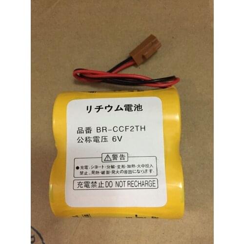 5pcs Brand New BR-CCF2TH Battery with w/2P plug 6V 5000mah PLC Lithium Batteries bateria free drop shipping