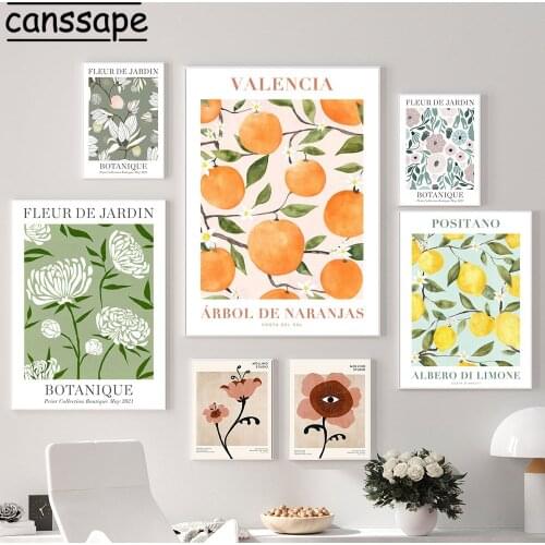 Abstract Art Print Vintage Canvas Poster Positano Painting Flowers Fruits Wall Prints Nordic Wall Pictures For Living Room Decor