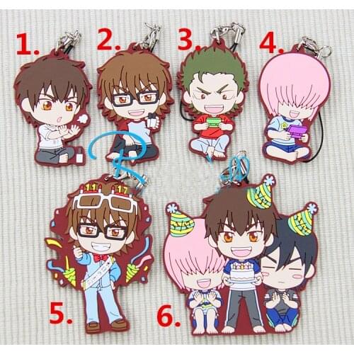 1pcs Anime Keychain Miyuki Kazuya no ACE Sawamura Furuya Satoru Haruichi Phone Bag Pendant Keychain Keyrings De Llaveros