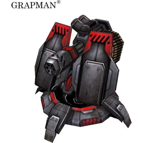 DIY Toy 3D Paper Model For Star Terrans Automatic Turret
