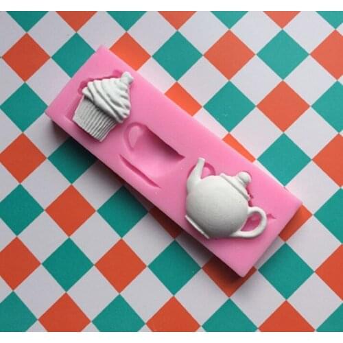 Teapot cup tea Chocolate Candy Jello 3D silicone Mold Mould Cartoon Figre